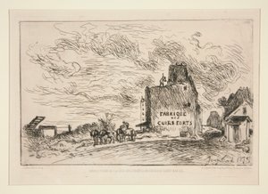 Demoliciones de la Rue des Francs-Bourgeois Saint-Marcel (Demolición en la Rue des Francs-Bourgeois Saint-Marcel) de Johan Barthold Jongkind