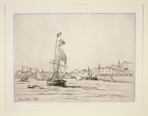 Entrada al Puerto de Honfleur de Johan Barthold Jongkind