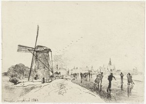 Vista de Maassluis Vue de la ville de Maaslins (Holanda) (título sobre objeto)