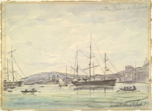 Escena del puerto, Marsella de Johan Barthold Jongkind