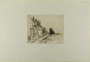Casas a lo largo del canal, del Libro de seis aguafuertes, vistas de Holanda