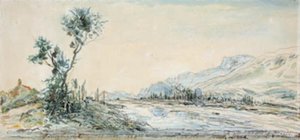 Paisaje junto al río Le Drac cerca de Grenoble