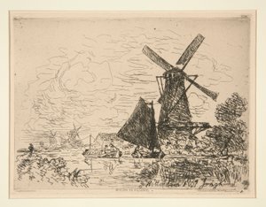 Molinos en Holanda (Molinos en Holanda) de Johan Barthold Jongkind