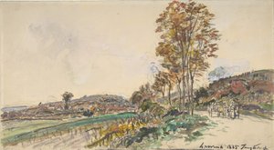 Camino cerca de La Côte-Saint-André de Johan Barthold Jongkind