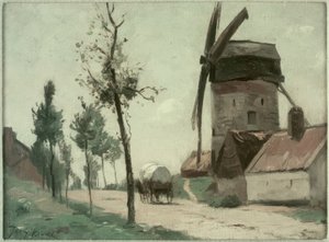 Calle con molino
