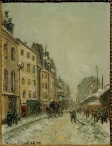 Rue du Faubourg Saint-Jacques, Quitanieves de Johan Barthold Jongkind