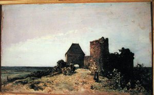 Ruinas del Castillo de Rozemont (Nievre) 1861 de Johan Barthold Jongkind