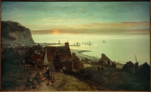 Puesta de sol en St. Valéry-en-Caux de Johan Barthold Jongkind