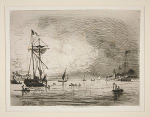Salida del Puerto de Honfleur de Johan Barthold Jongkind