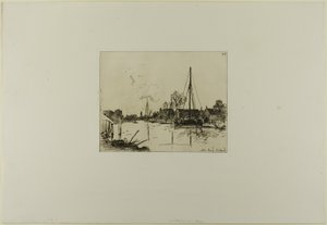 El Canal, del Libro de seis aguafuertes, vistas de Holanda de Johan Barthold Jongkind