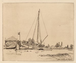El barco amarrado de Johan Barthold Jongkind