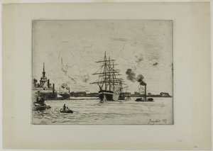 El viejo puerto de Róterdam de Johan Barthold Jongkind