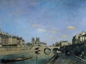 El Sena y Notre Dame en París de Johan Barthold Jongkind