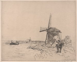 El Camino de Sirga, impreso por Auguste Delâtre (n.1822) de Johan Barthold Jongkind