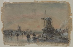 Vista de Arnheim (recto) de Johan Barthold Jongkind