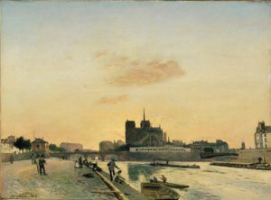 Vista de Notre-Dame, París de Johan Barthold Jongkind