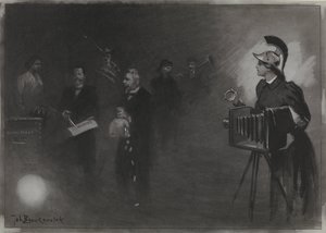 Diseño para la ilustración de De Amsterdammer: El discurso del trono, 24 de septiembre de 1905 de Johan Braakensiek
