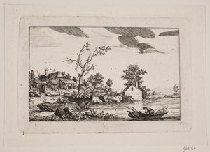 Paisaje junto a un lago de Johan Bülow