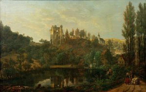 Vista de las ruinas del castillo de Tharandt de Johan Christian Dahl