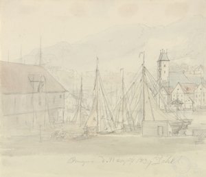 Puerto de Bergen de Johan Christian Dahl