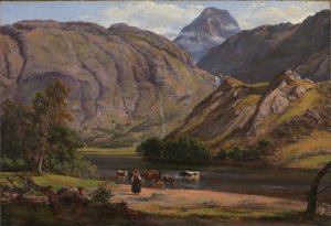 Isdalen en Svartediket, cerca de Bergen de Johan Christian Dahl