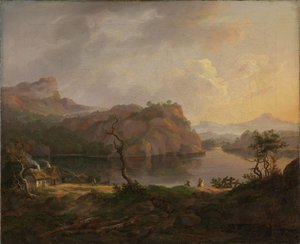 Paisaje nórdico con un árbol muerto de Johan Christian Dahl