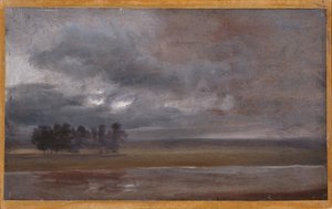 El Elba bajo la lluvia de Johan Christian Dahl