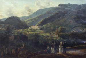 El Palacio Real de Quisisana, cerca de Nápoles de Johan Christian Dahl