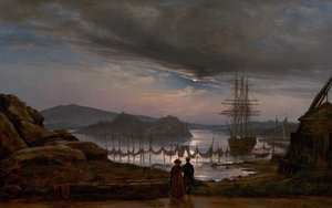 Vista desde Vaekero cerca de Christiania, 1827 de Johan Christian Dahl