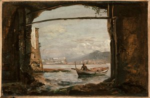 Vista desde una gruta cerca de Posillipo de Johan Christian Dahl