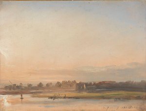 Vista del Elba de Johan Christian Dahl