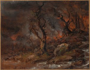 incendio forestal de Johan Christian Dahl