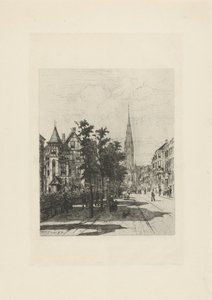 Vista de la Vondelstraat en Amsterdam de Johan Conrad Greive