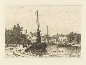 Vista del puerto de Spakenburg de Johan Conrad Greive