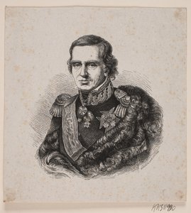 Militar desconocido con estrella de gran cruz sueca de Johan Frederik Rosenstand