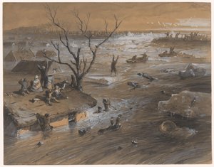 Rotura del dique en Brakel, 4 de enero de 1861 (título en el objeto)