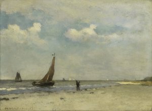 Escenario de la playa de Johan Hendrik Weissenbruch