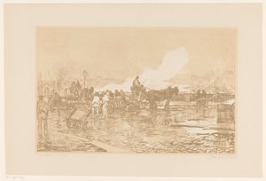 Vista del puerto de Rotterdam de Johan Hendrik van Mastenbroek (signed by artist)