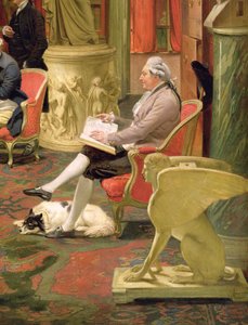 Charles Townley y sus Amigos en la Galería Towneley (detalle) de Johan Joseph Zoffany