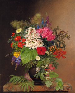 Convulvulus, lupinos, verónica y fucsia en un jarrón, 1833