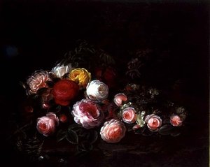 Rosas en un Paisaje