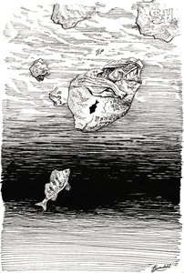 Peces bajo el plástico de Johan Liewendahl