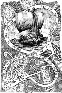 Barco largo rúnico nórdico de Johan Liewendahl