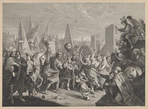 El triunfo de David después de la lucha con Goliat de Johan Martin Preisler