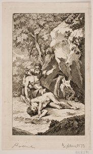 Ilustración para "La muerte de Abel" de Salomon Gessner, 1764 de Johan Martin Preisler