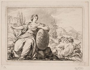 Viñeta para P. H. Mallet: Historia de Dinamarca I, 1758 de Johan Martin Preisler