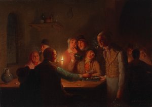 Escena de taberna holandesa, 1846 de Johan Mengels Culverhouse