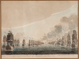 La batalla naval de Öland el 26 de julio de 1789 de Johan Petter Cumelin