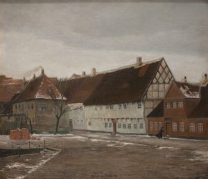 Noche de invierno en Ribe, Jutlandia de Johan Rohde