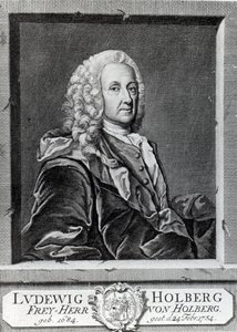 Ludvig Holberg, grabado por Johann Martin Bernigeroth, 1757 de Johan Roselius